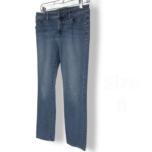 LRL Lauren Jeans Co. Ralph Lauren Straight Leg Med Wash Size 8 - Picture 3 of 16